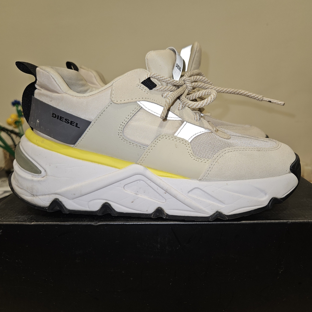 Diesel Beige and Yellow Sneakers